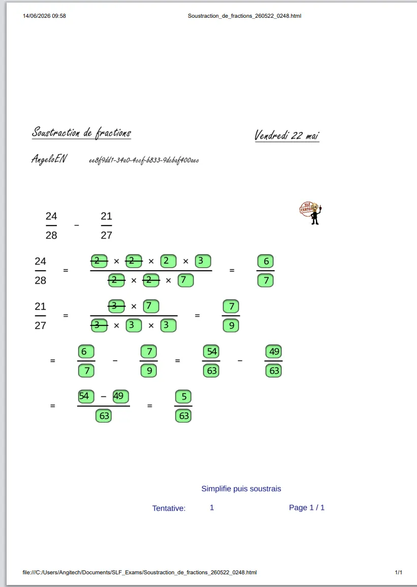Exam exported as PDF