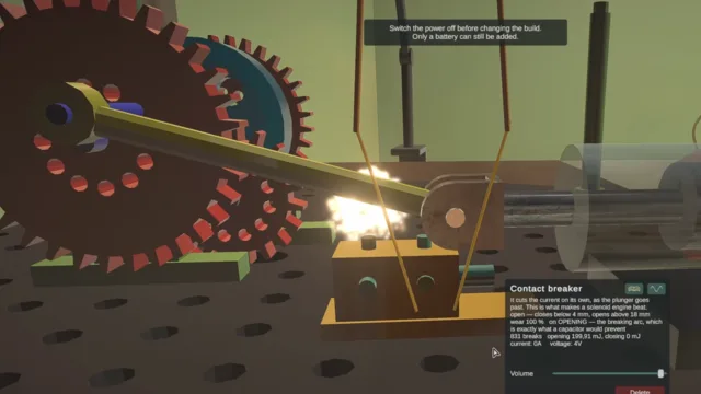 The contact breaker and its card
